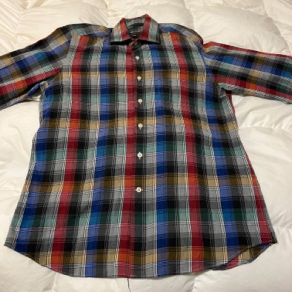 Bullock and Jones Men's Rich Colored Plaid Shirt - Picture 2 of 8